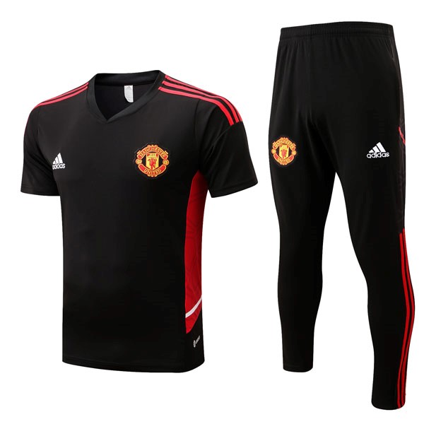 Camiseta Manchester United Conjunto Completo 2022 2023 Negro